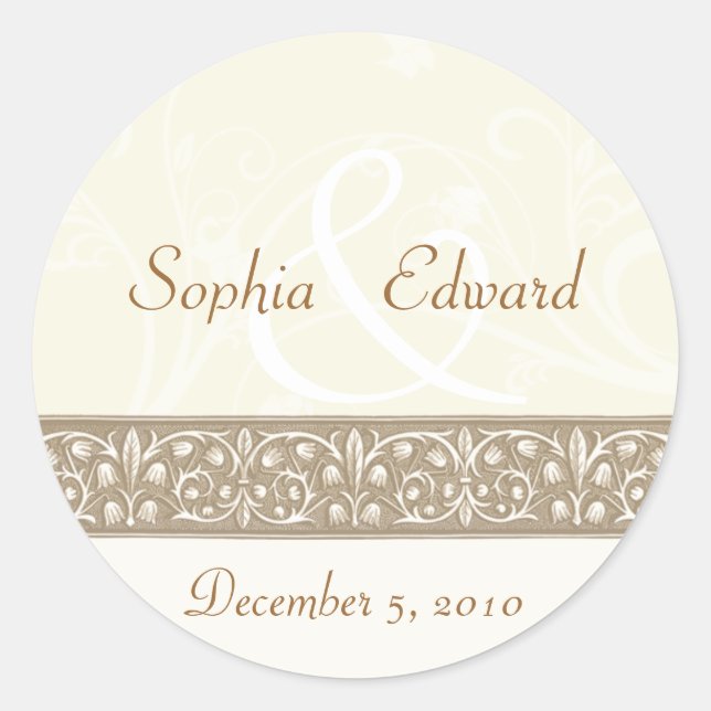 Cream Ornamental Frieze Sticker (Front)