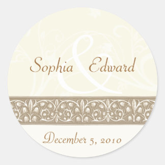 Cream Ornamental Frieze Sticker