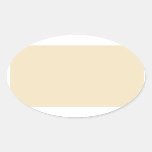 Cream  Oval Sticker