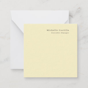 Cream Pastel Color Minimalist Modern Plain Name Card