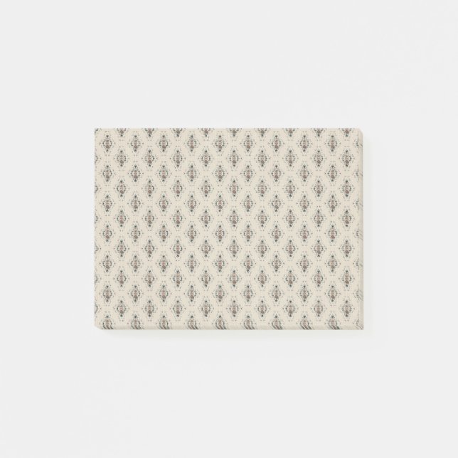 Cream Pattern Background Post-it Notes (Front)