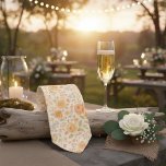 Cream & Peach Floral Pattern Tie<br><div class="desc">Embrace soft romance with this exquisite cream silk necktie featuring a delicate all-over pattern of peach and coral roses with subtle mint leaves – a timeless Liberty-style floral that radiates warmth and refinement. Perfect for spring and summer weddings, garden ceremonies, Easter celebrations, or adding tender sophistication to light gray, beige,...</div>