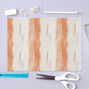 Cream Peach Orange Stripes Birthday Tissue Paper