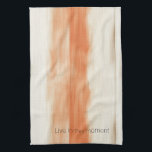 Cream Peach Orange Stripes   Tea Towel<br><div class="desc">Cream Peach Orange Stripes</div>