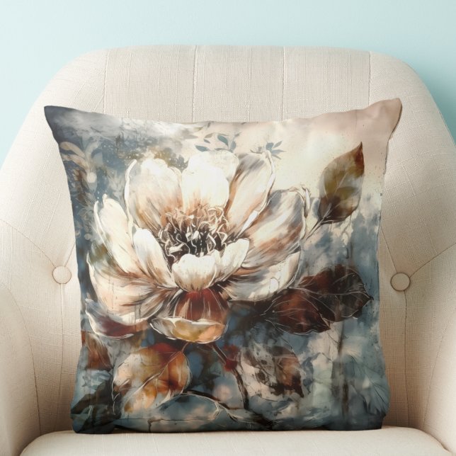 Cream Peony Watercolor Dream Cushion (Creator Uploaded)