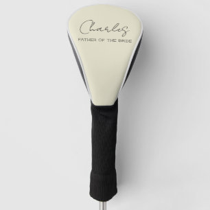 Cream Personalised Father of the Bride Golf Head Cover