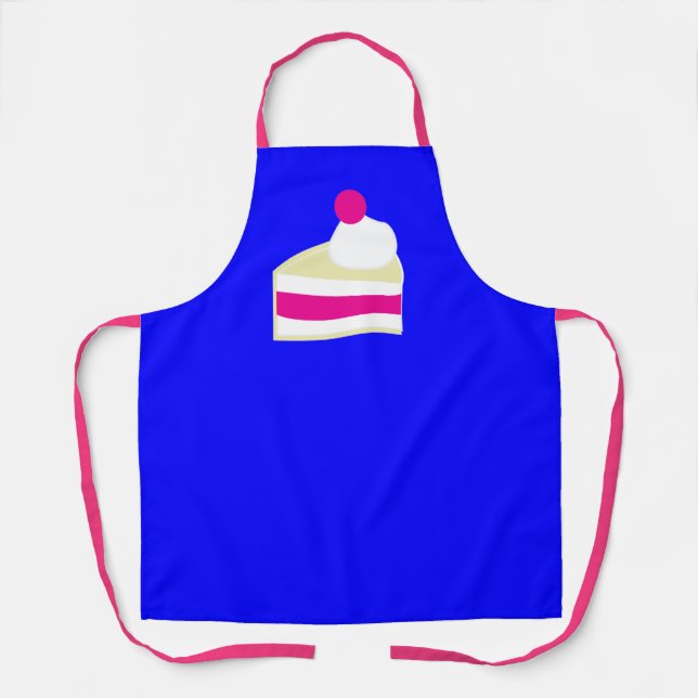 Cream Pie Blue Colour Apron (Front)