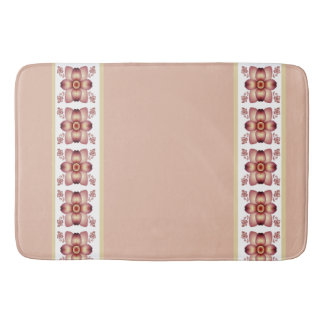 Cream Pink And White Bath Mat