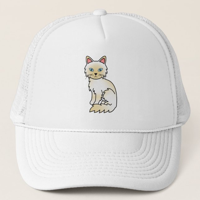 Cream Point Birman / Ragdoll Cat Trucker Hat (Front)