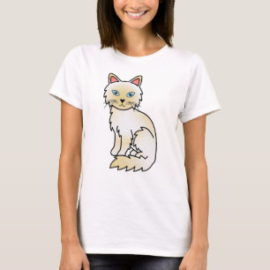 Cream Point Birman / Ragdoll Cute Cartoon Cat T-Shirt