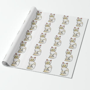 Cream Point Birman / Ragdoll Cute Cat Pattern Wrapping Paper