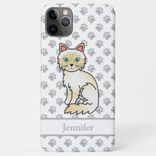Cream Point Tabby Birman / Ragdoll Cute Cat & Name Case-Mate iPhone Case