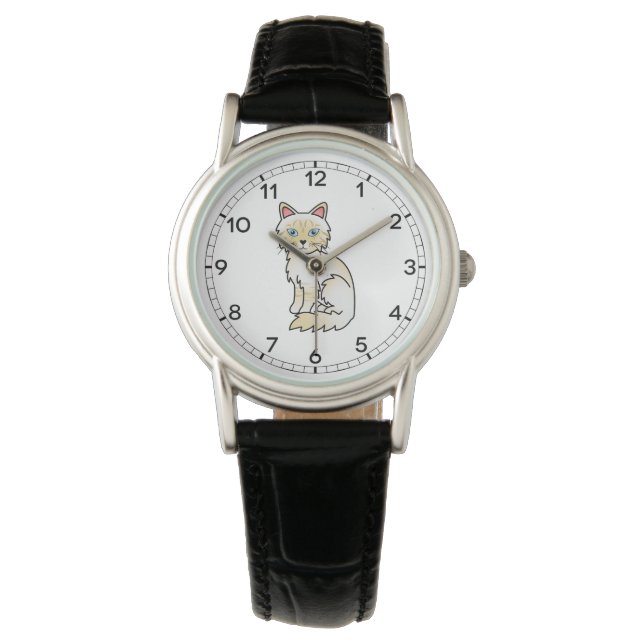 Cream Point Tabby Birman / Ragdoll Cute Cat Watch (Front)