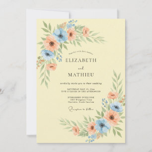 Cream Pristine Spring Wedding Invitation