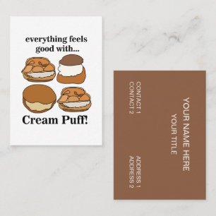 Cream Puff Dessert Bakery Business Card