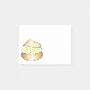 Cream Puff Pastry Dessert Foodie Post-Its Post-it Notes