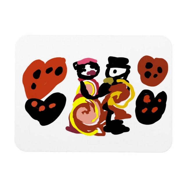 Cream puff valentine's day dance magnet (Horizontal)