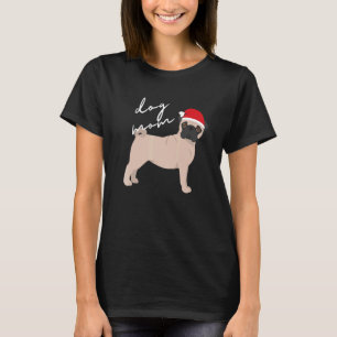 Cream Pug Dog Mum Christmas T-Shirt