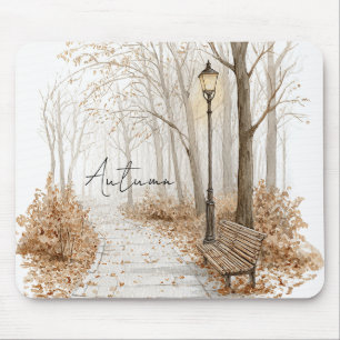 Cream Pumpkins Acorns Mouse Pad