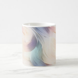 Cream Purple Aqua Pink Swirl Coffee Mug