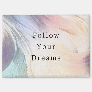 Cream Purple Aqua Pink Swirl Magnet