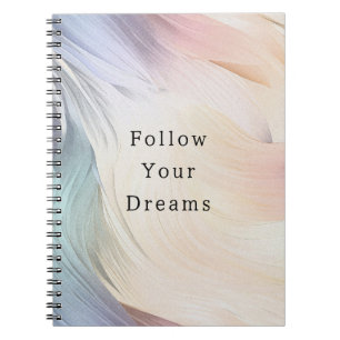 Cream Purple Aqua Pink Swirl Notebook