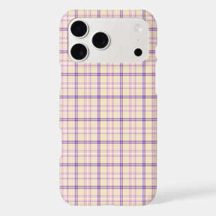 Cream Purple Plaid Classic Pattern iPhone Case