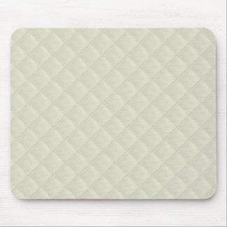 Cream Quilted Leather Mouse Pad