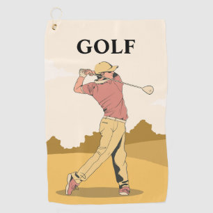 Cream Red Custom Best golf towels