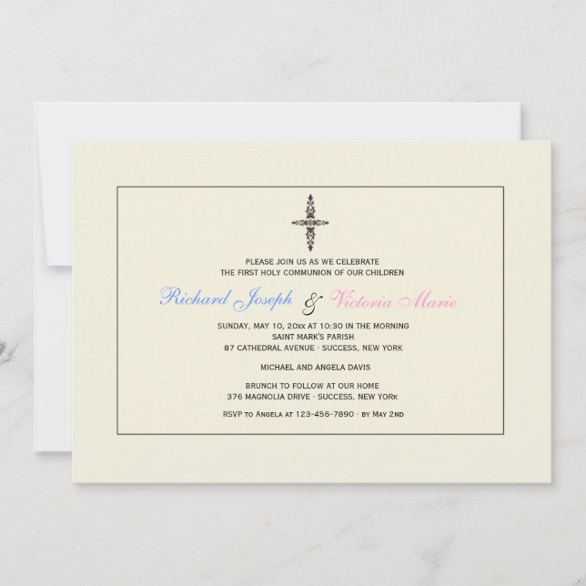 Cream Religious Invitation (Front)