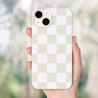 Cream Retro Check Case-Mate iPhone 14 Case
