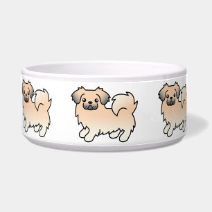 Cream Sable Tibetan Spaniel Cartoon Dog