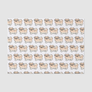Cream Sable Tibetan Spaniel Cartoon Dog Pattern Tissue Paper