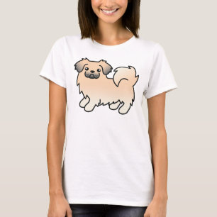 Cream Sable Tibetan Spaniel Cute Cartoon Dog T-Shirt
