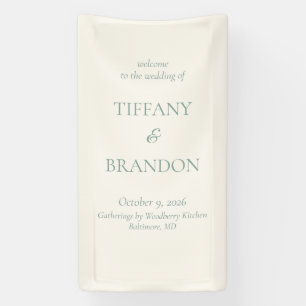 Cream & Sage Minimalist Welcome Sign