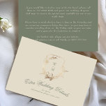Cream & Sage Monogram Gold | Our Wedding Detals Enclosure Card<br><div class="desc">*Not Real Foil - This design is part of a unique suite and collection - *The colour of the text and paper is customisable Celebrate your special day with a custom monogram crest that makes your wedding details uniquely yours. This elegant design combines romantic botanical elements and traditional monogram lettering...</div>