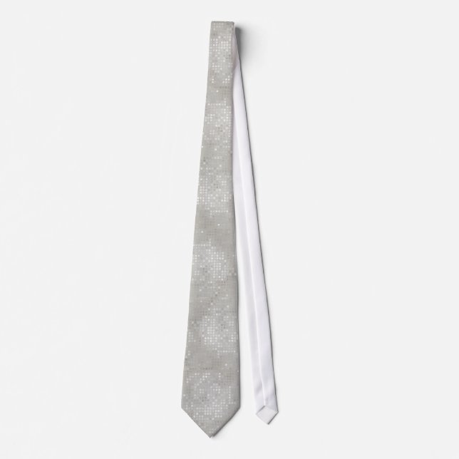 Cream Sequin Effect Tie (Front)