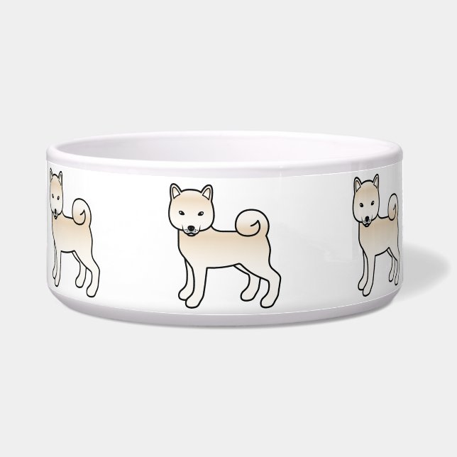 Cream Shiba Inu Cute Cartoon Dog (Front)