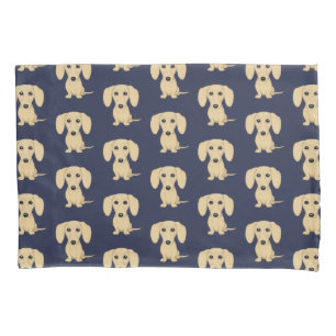 Cream Short Haired Dachshund Pattern Pillowcase