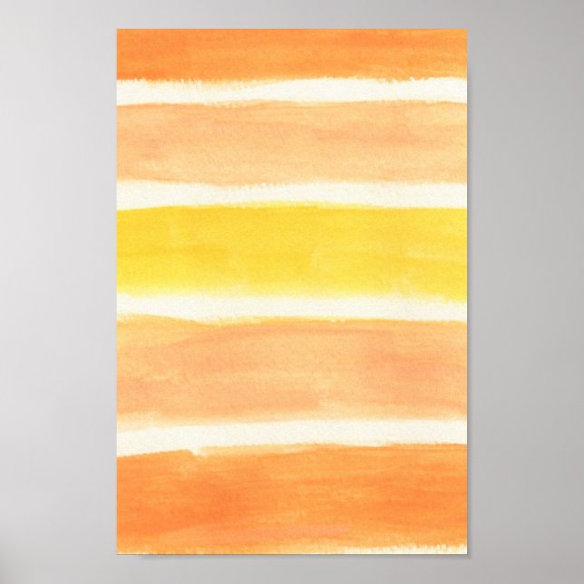 Cream Sickle Stripes Art Print (Front)