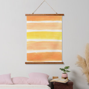 Cream Sickle Stripes Hanging Tapestry