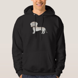 Cream Smooth Coat Dachshund Dog Illustration Hoodie