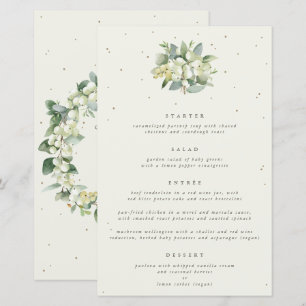 Cream Snowberry + Eucalyptus 4 Course Wedding Menu