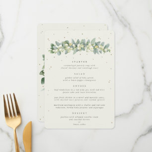 Cream Snowberry + Eucalyptus 4 Course Wedding Menu