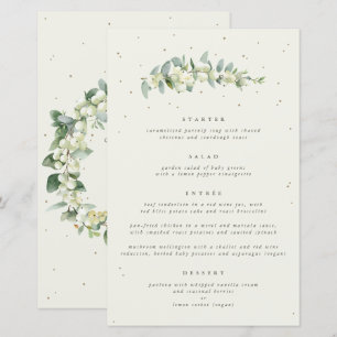 Cream Snowberry + Eucalyptus 4 Course Wedding Menu