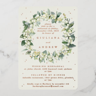 Cream Snowberry+Eucalyptus Wedding Rehearsal