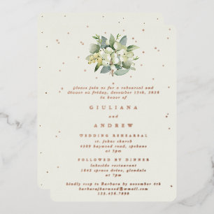 Cream Snowberry+Eucalyptus Wedding Rehearsal