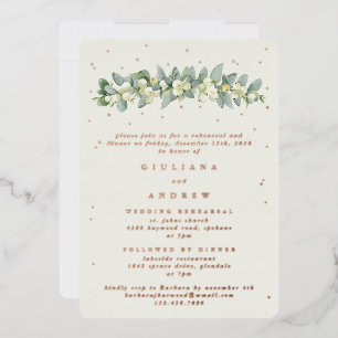 Cream Snowberry+Eucalyptus Wedding Rehearsal