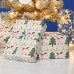 Cream Snowmen and Christmas Trees Christmas Wrapping Paper<br><div class="desc">Introducing our Modern Christmas Wrapping Paper, a delightful portrayal of winter whimsy and holiday cheer. This wrapping paper features a soft cream background adorned with a heartwarming pattern of super cute snowmen and lush green Christmas trees. The adorable snowmen, dressed in festive scarves and hats, stand alongside tall, elegant trees,...</div>