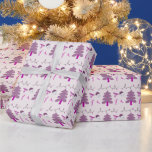 Cream Snowmen and Purple Trees Christmas Wrapping Paper<br><div class="desc">Introducing our Modern Christmas Wrapping Paper, a delightful blend of winter magic and contemporary charm. This wrapping paper features a soothing cream background adorned with an endearing pattern of super cute snowmen and elegant purple trees. The adorable snowmen, adorned in cosy scarves and hats, stand beside tall, regal trees, creating...</div>